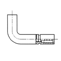 MBH_SP90 Microbore Hose Ends with Standpipe 90° Elbow