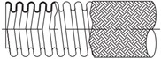 helical hose construction profile single layer braid